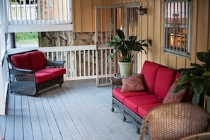 Covered deck off the kitchen