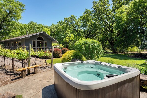 Outdoor spa tub