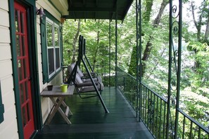 Glider on upper porch