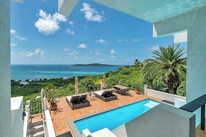 Upstairs Open Air area overlooking pool