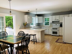 You'll love the wide open kitchen perfect for chatting, eating and making meals.