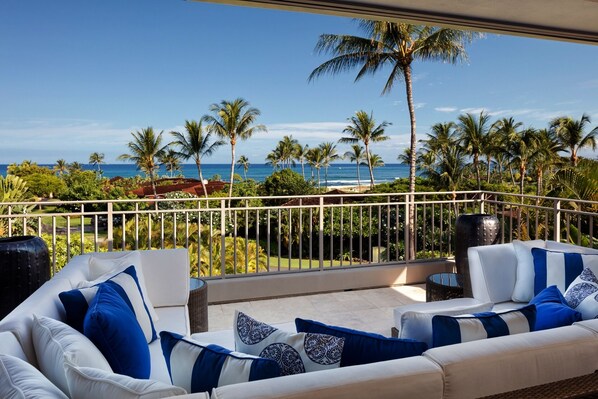 STUNNING OCEAN VIEWS FROM THE GENEROUS 1,545 SQ FT WRAPAROUND LANAI