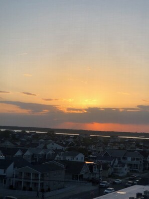 To sunset over the bay….