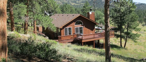 Secluded view of the cabin