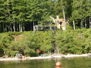 The house as seen from the lake.