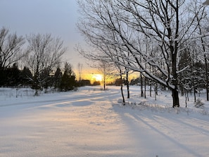 Winter sunset view