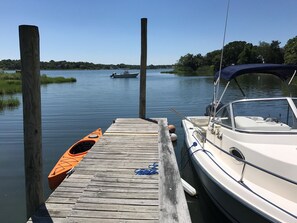 Enjoy the kayak, canoe and paddleboards off the private dock