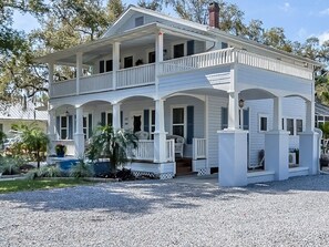 Coastal Cabana Side Door Entrance & Parking Pad Next to Pool.