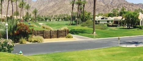 View of golf course from patio