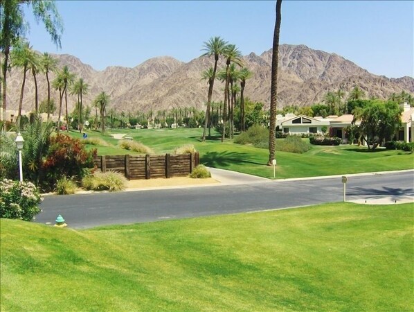 View of golf course from patio