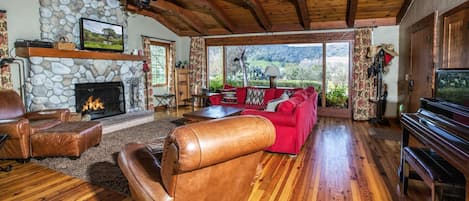 Living Room of the Restoration Oaks Ranch ranch house.