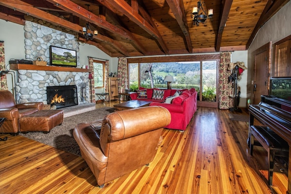 Living Room of the Restoration Oaks Ranch ranch house.