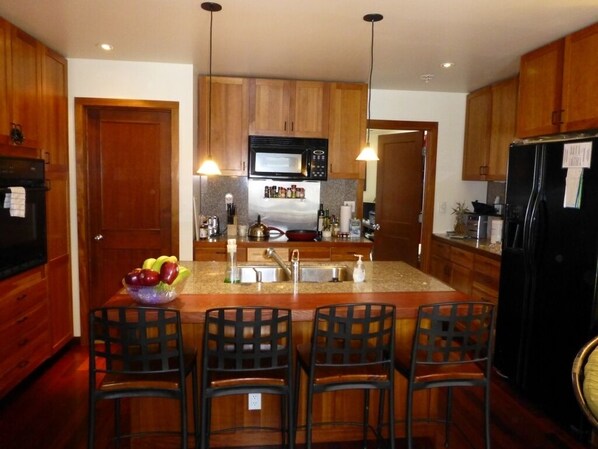 Kitchen with the breakfast bar