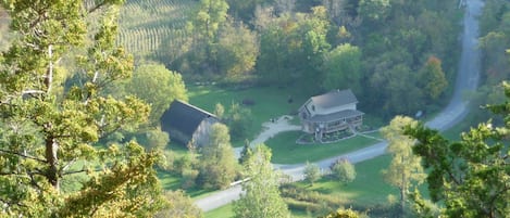 The Villa view from the highest peak on the farm!