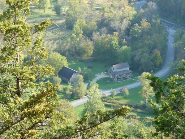 The Villa view from the highest peak on the farm!