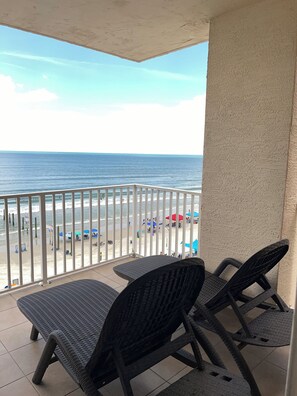 Two loungers to relax.