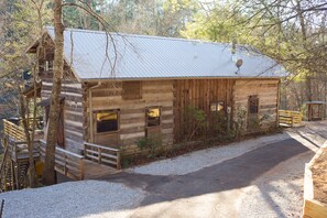 Spacious circular driveway. Room to pass. 