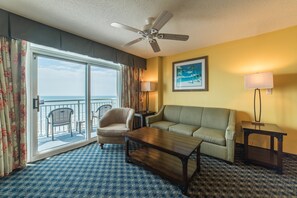 Living Area with Direct Oceanfront View