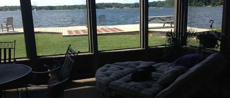 Enjoy the lake view, read a book and relax on the screened in porch.