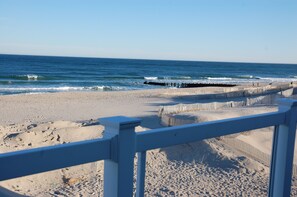 Another view of the beach from the deck