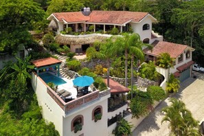 Drone view of pool.