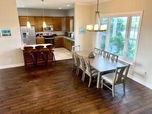 Dining room table with seating for 8