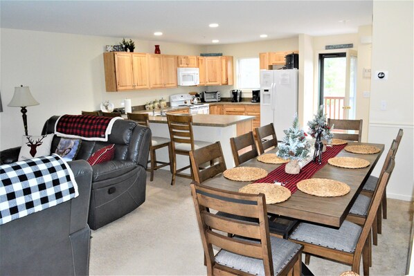 Kitchen, Living Room, Dining Area