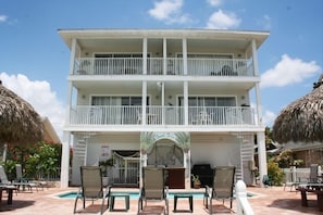 For your beachfront celebrations! Unit is on the left 1st floor above ground