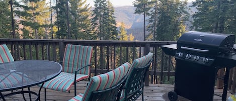 Gorgeous mountain views from the deck 