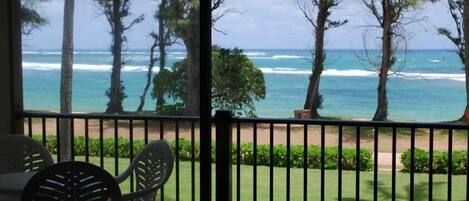 Amazing view of BEACH from Condo lanai.  Awesome sunrises and ocean breezes.