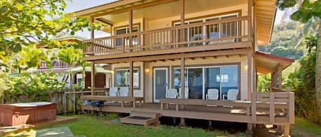 yard and house from beach side