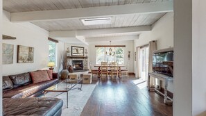 Living and dining area from kitchen