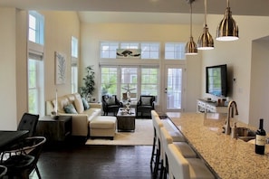 Great room from kitchen - wonderful open area to gather