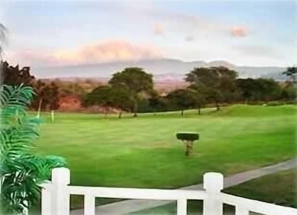 Incredible views of Haleakala and the fairway from huge private lanai