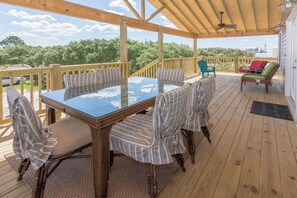 Enjoy sitting under the fans during the afternoon and evening
