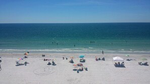 Soft powder white sand. View from the balcony! Happy smiley face in the sand !