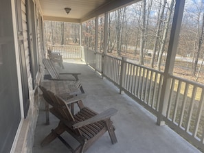Large porch for relaxing