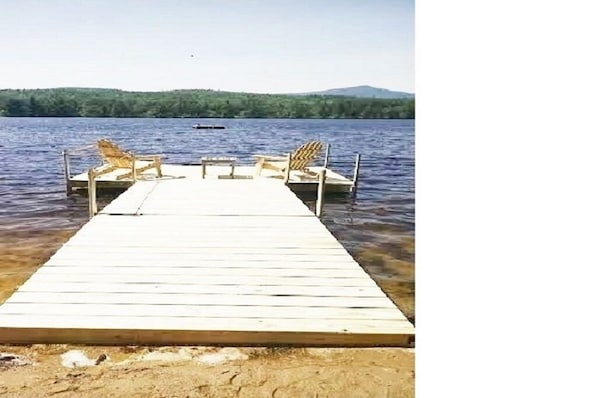 Our beach-dock and raft