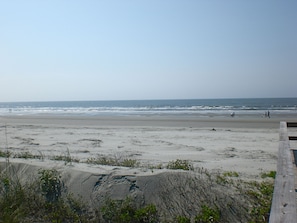 Wide hard packed sand beach; perfect for a bike ride!