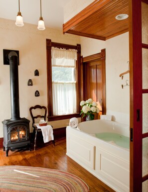 Master Bath with double whirlpool and seperate shower on first floor