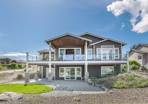 oversized patio perfect for hop scotch!
