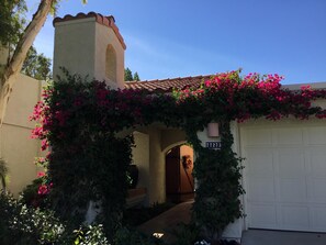 Front entryway to private, secure courtyard 