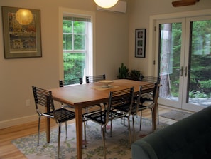 ... dining area with french doors to the patio.