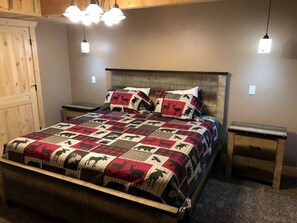 King bed in the master bedroom