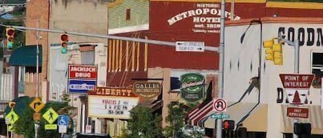 The Loft sits downtown on Main Street.