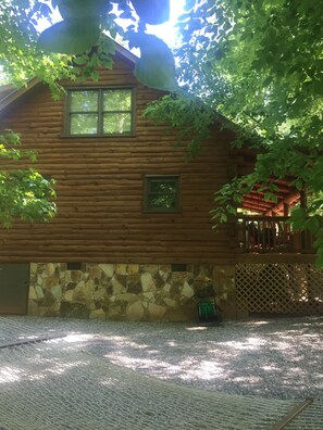 side of cabin
