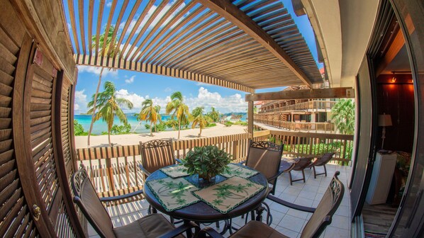View from deck of corner condo B-209