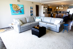 living room facing kitchen