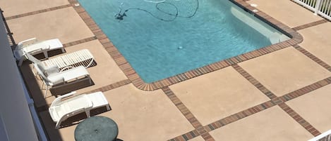 The pool from the porch