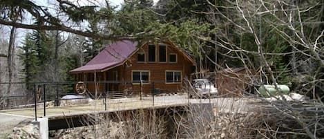 Listen to the roar of Chicago Creek directly in front of the cabin